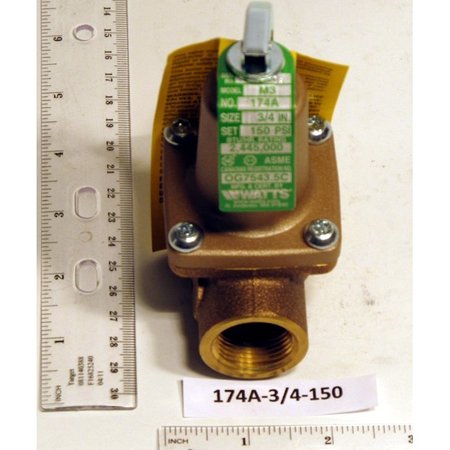 WATTS 174A-3/4-150 Relief Valve 3/4 174A-3/4-1